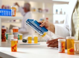 Pharmacist filling prescription for compounded low-dose naltrexone